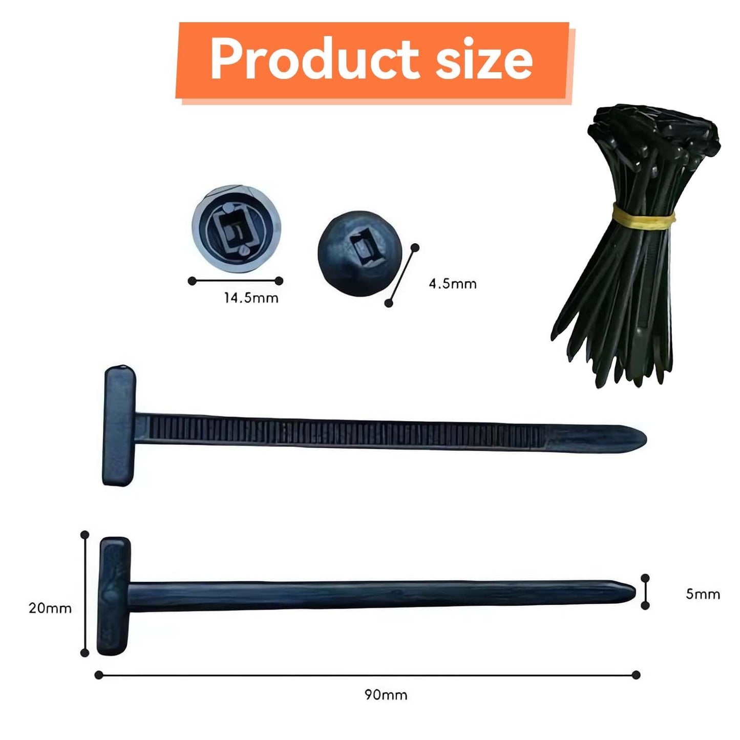 Nylon universal kabelbinder med spenne