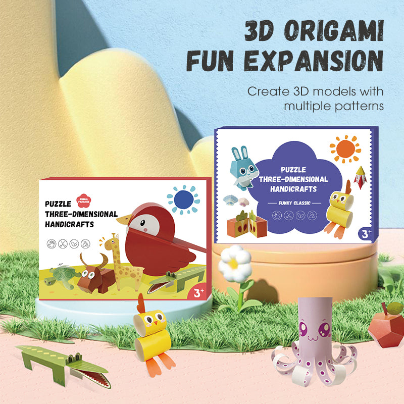 Håndlaget 3D-origamibok for barn🎨✨