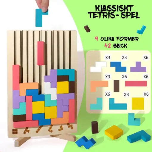 Pedagogisk stablingspuslespill i tre