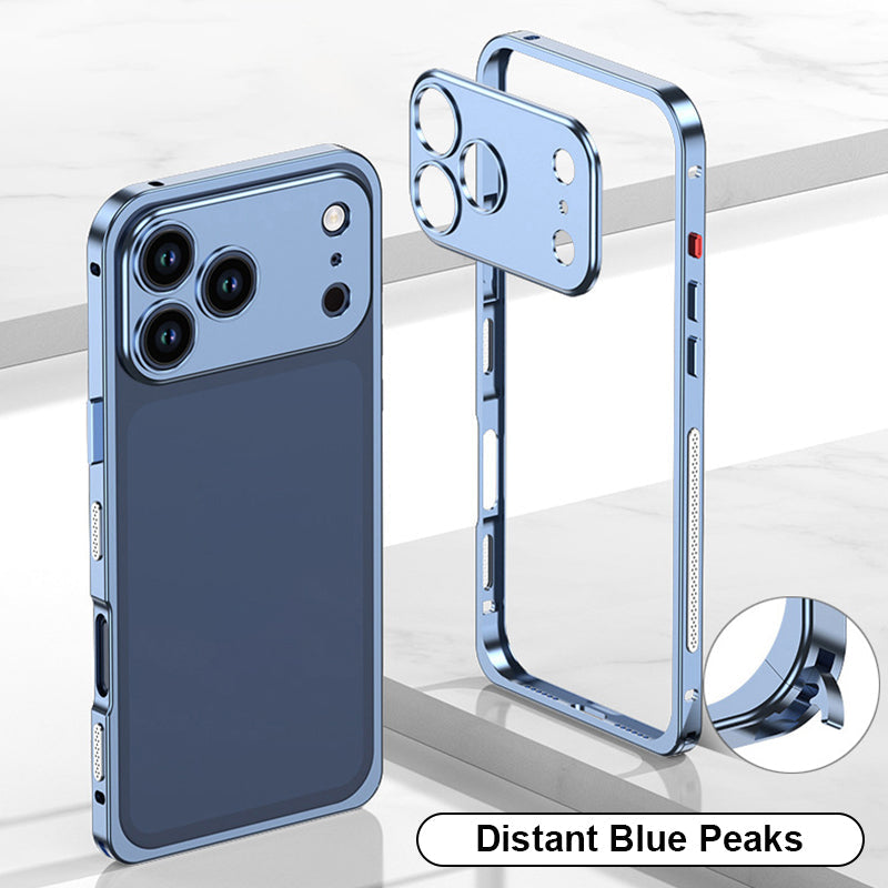 Mobiltelefonveske med ramme i aluminiumslegering med metallinse