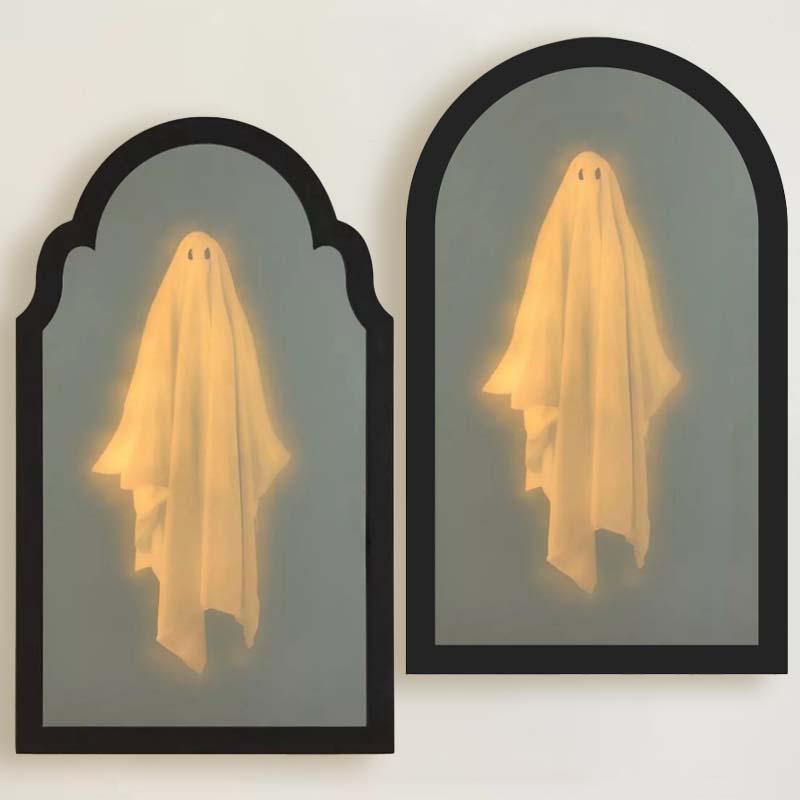 👻Halloween spøkelse holografisk speilornament