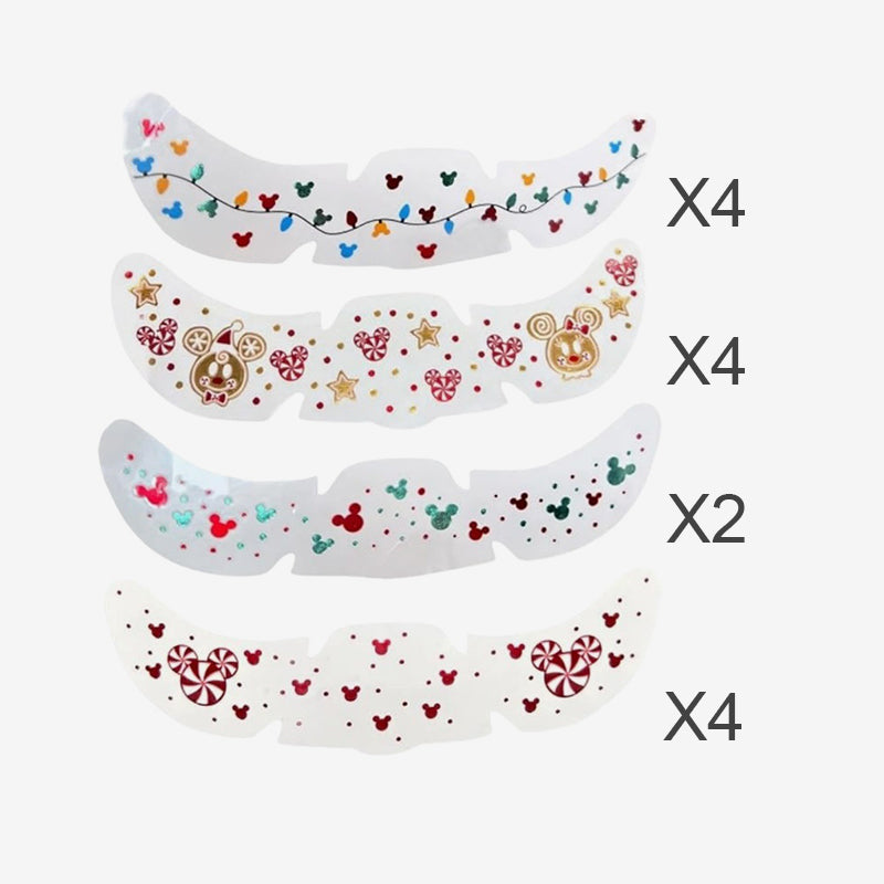 🎅 Juleglitter Fregne Tatoveringsklistremerker