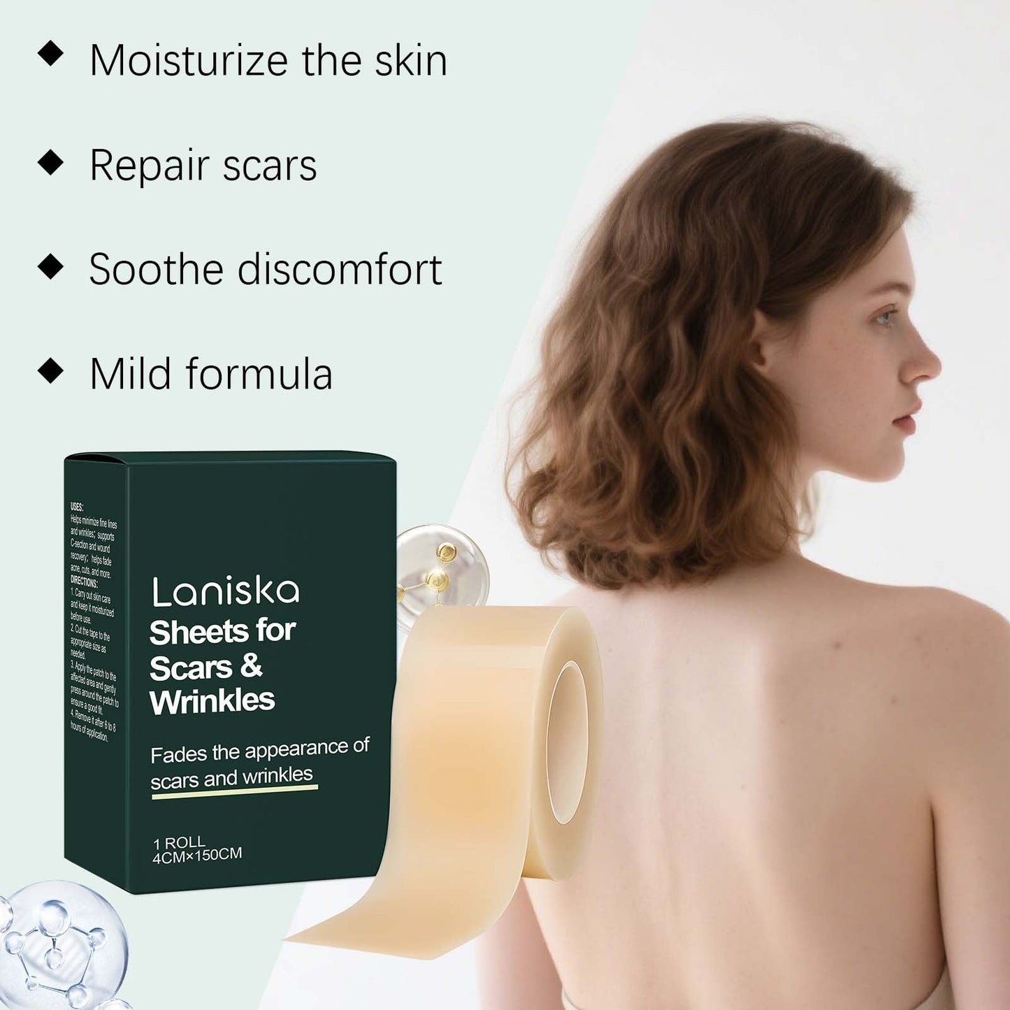 Dual Action Real Deep Collagen Sheets For Både Rynkeutjevning Og Falming Av Nye Eller Gamle Arr