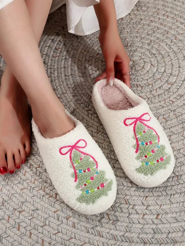 ⏰Julesalg 49 % RABATT🎄Juletøfler I Plysj🎀 - Høst-vintergave