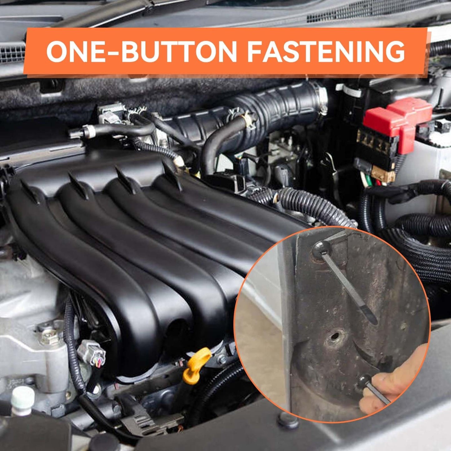 Nylon universal kabelbinder med spenne