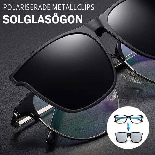 Nye polariserte klipp-på solbriller med oppfellbar design