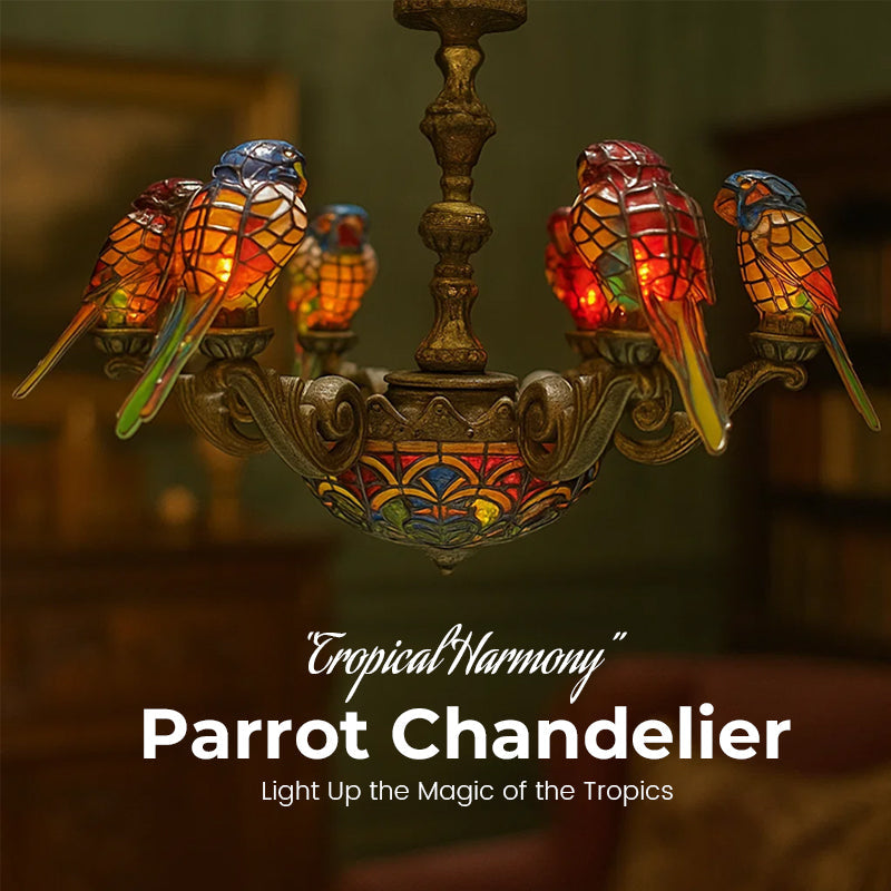 🦜 "Tropical Harmony" papegøyelysekrone - Lys opp tropenes mag
