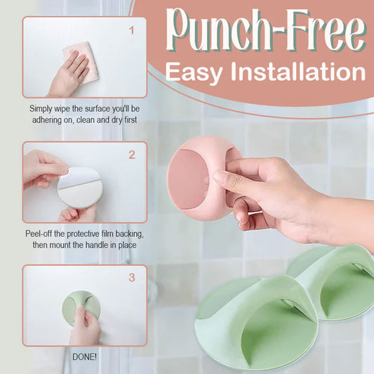 Grepsvennlig, allsidig møbelhåndtak uten bor