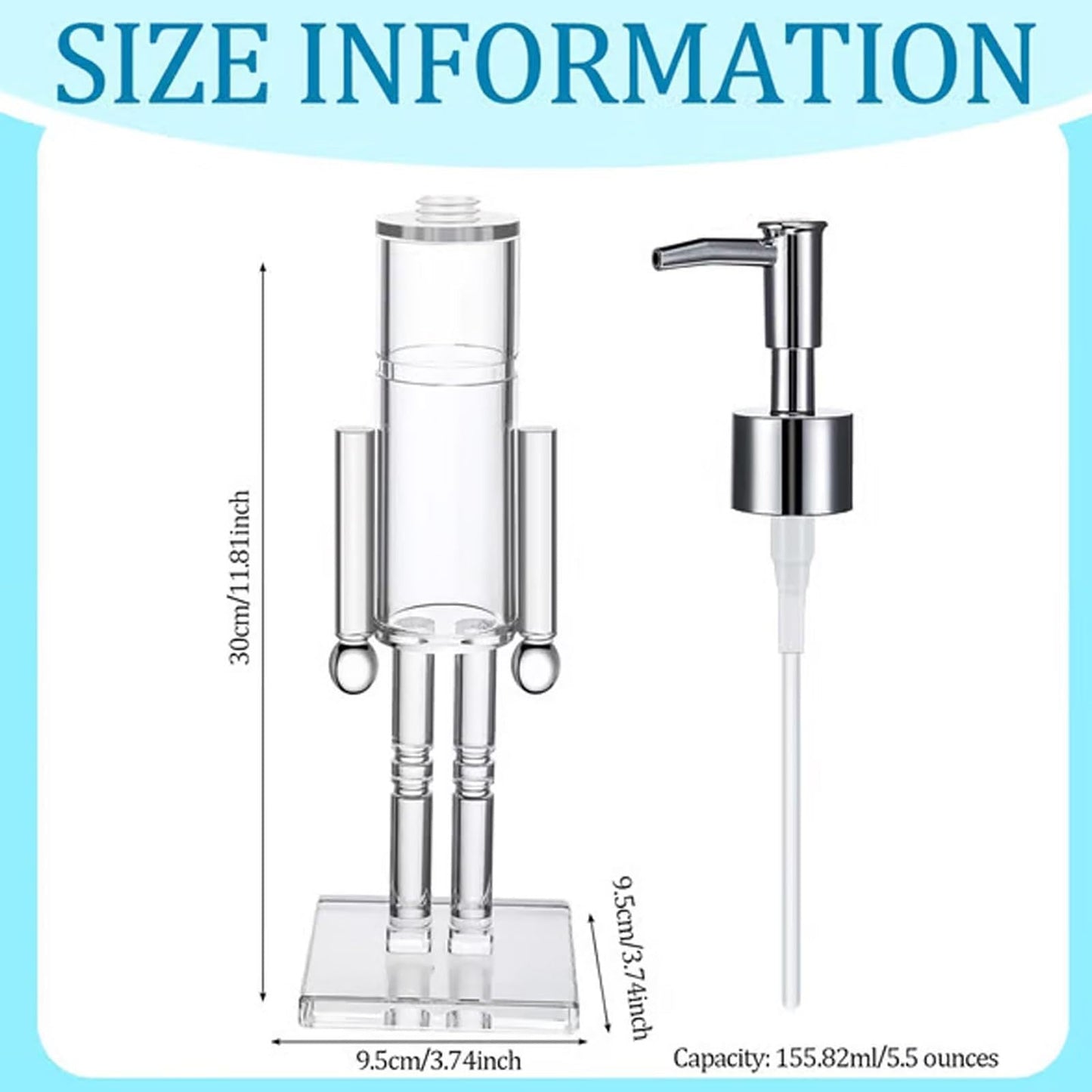 Klar akryl nøtteknekker såpedispenser