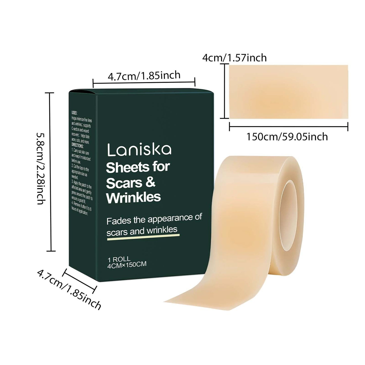 Dual Action Real Deep Collagen Sheets For Både Rynkeutjevning Og Falming Av Nye Eller Gamle Arr