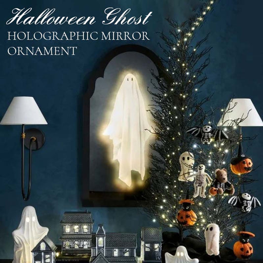 👻Halloween spøkelse holografisk speilornament