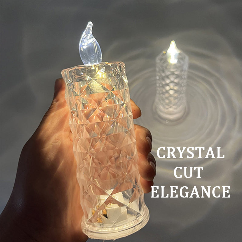✨ Crystal Rose Candle Light - romantisk glød uten rot