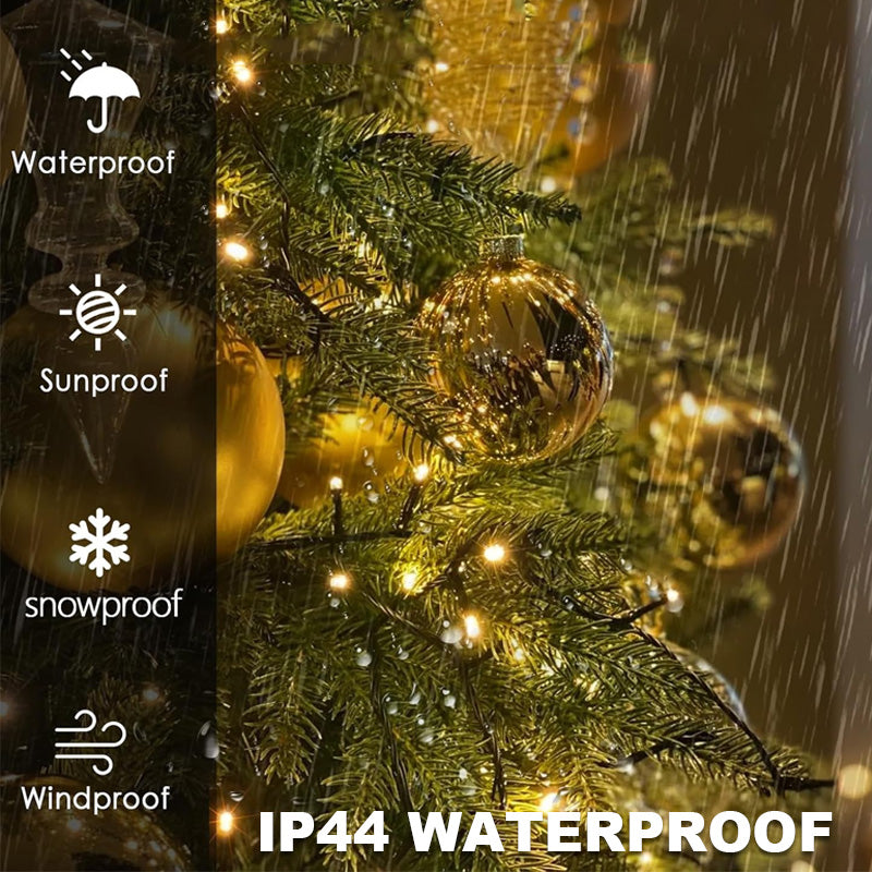 🎄 Led-ring juletrebelysning med fem pigger og stjerne 🎄