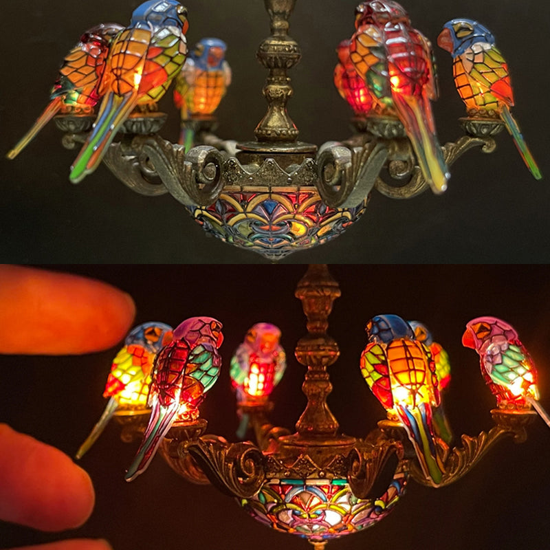 🦜 "Tropical Harmony" papegøyelysekrone - Lys opp tropenes mag