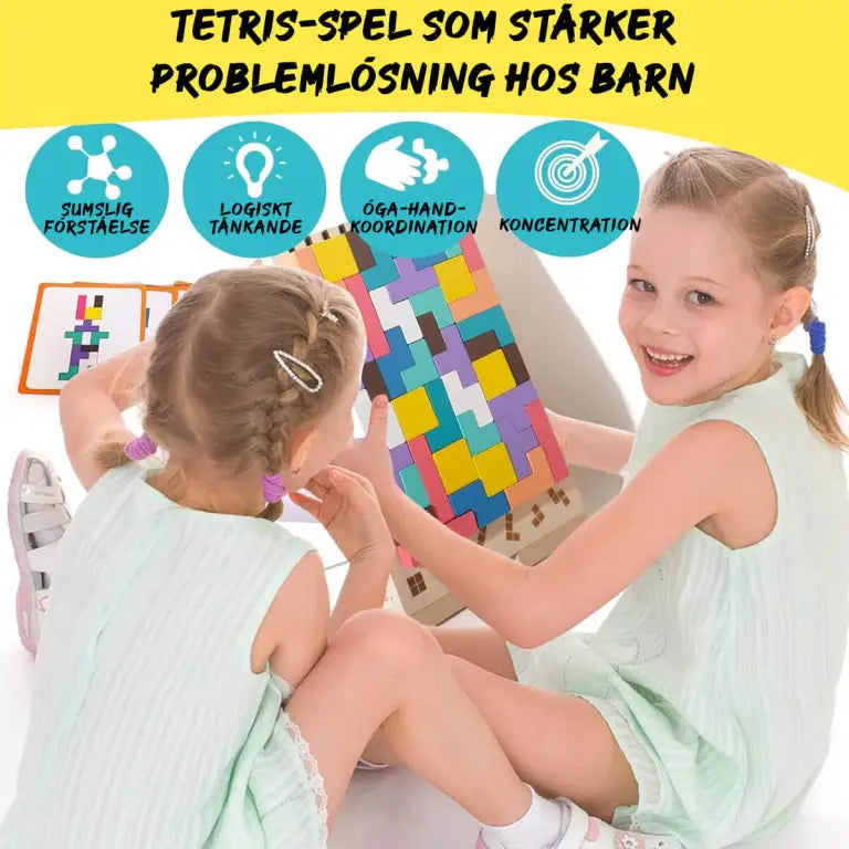 Pedagogisk stablingspuslespill i tre