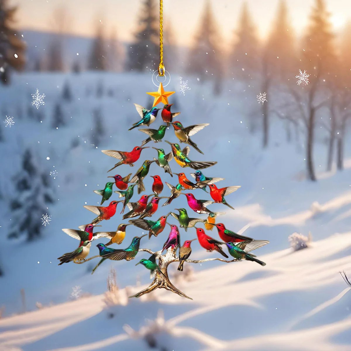🐦🎄Simulering Fugl Akryl Anheng💠