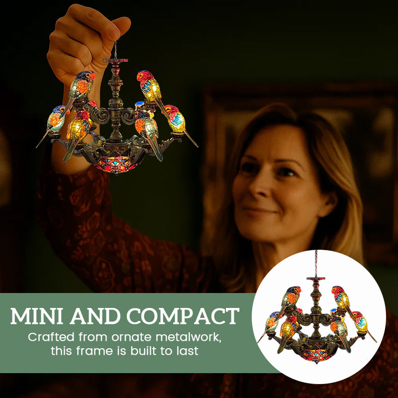 🦜 "Tropical Harmony" papegøyelysekrone - Lys opp tropenes mag