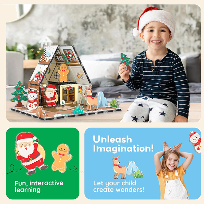 🎄Magnetisk pepperkakehus-byggesett