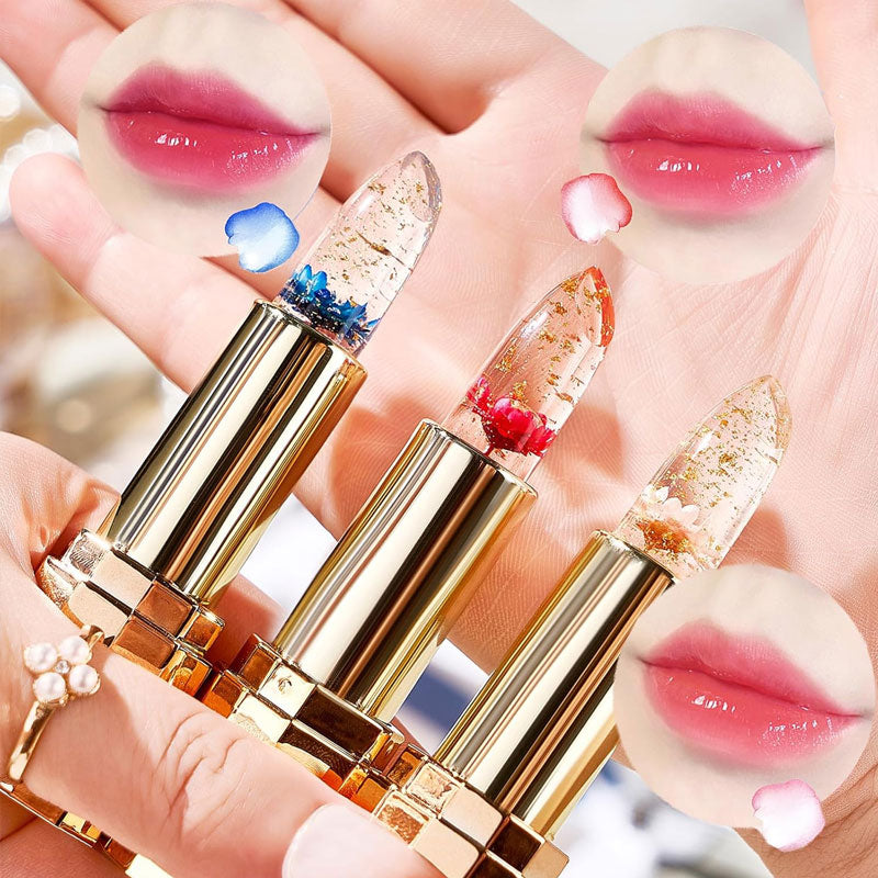 🌸Fargeendrende geléblomst-leppestift💋