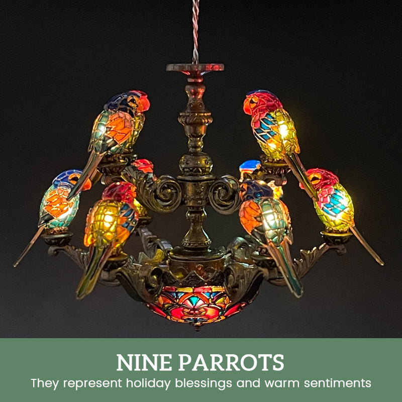 🦜 "Tropical Harmony" papegøyelysekrone - Lys opp tropenes mag