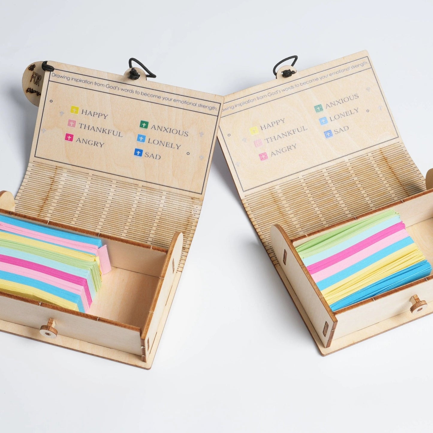 ✝️Håndlaget treboks med bibelvers - Daglige bibelvers (🎁 En påminnelse om Guds ord💖)