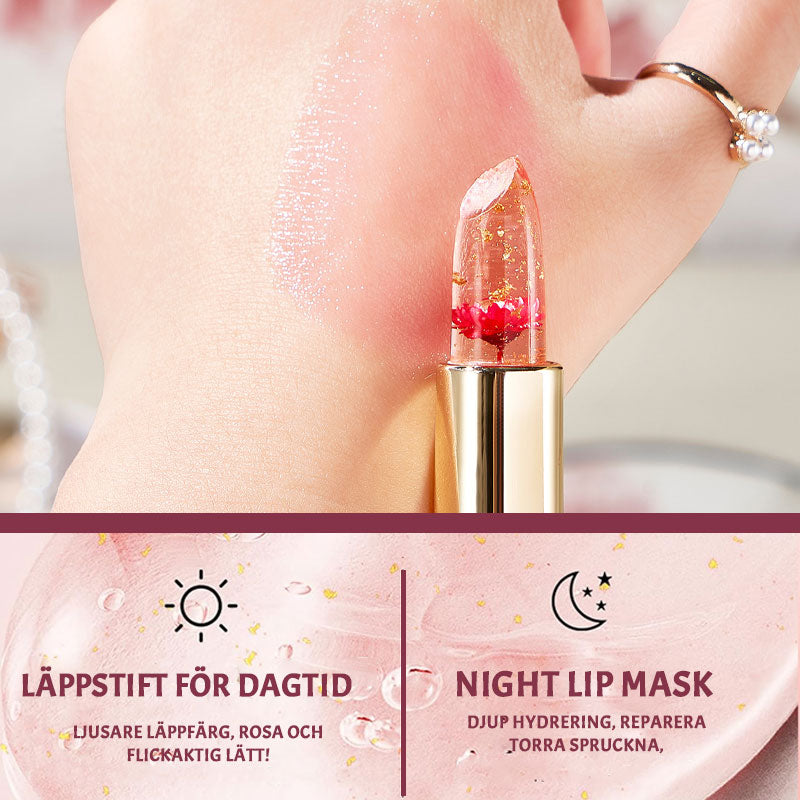 🌸Fargeendrende geléblomst-leppestift💋