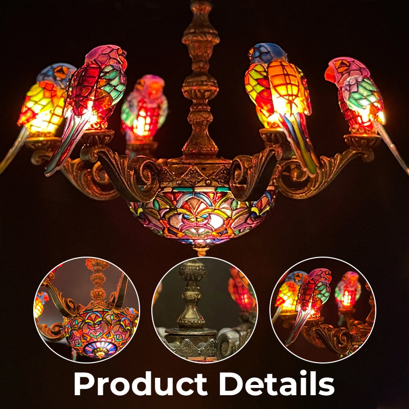 🦜 "Tropical Harmony" papegøyelysekrone - Lys opp tropenes mag