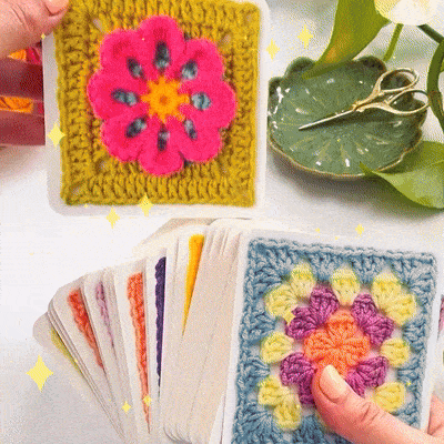 [50 design som kan mikses og matches]The Granny Square Card Deck/The Granny Square Card Deck,Stickmönsteruppsättning