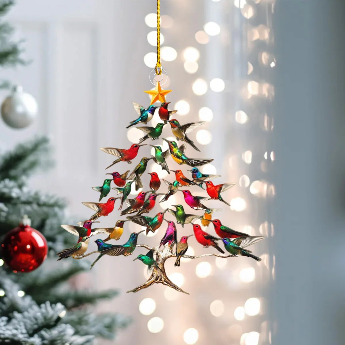 🐦🎄Simulering Fugl Akryl Anheng💠