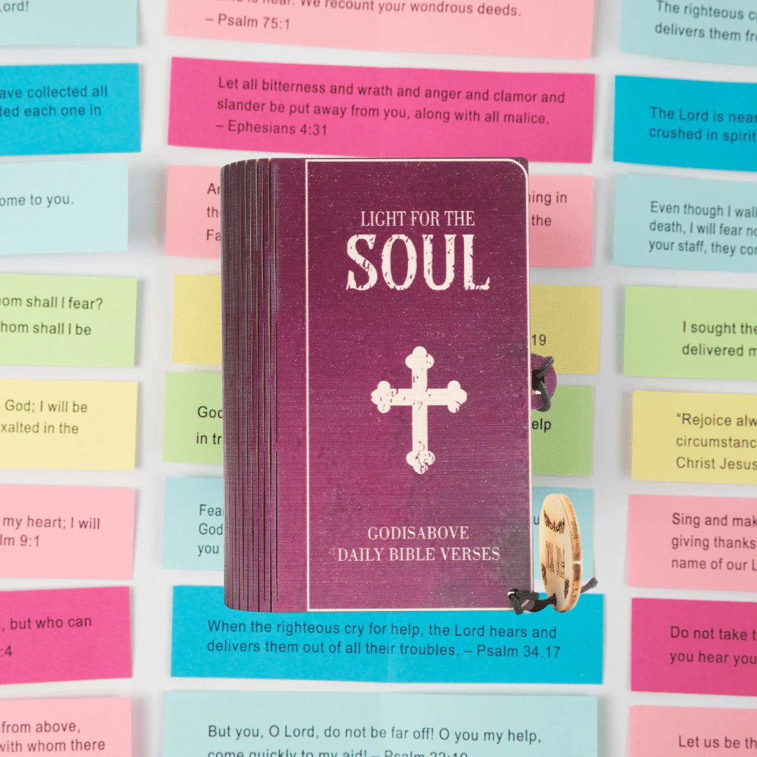 ✝️Håndlaget treboks med bibelvers - Daglige bibelvers (🎁 En påminnelse om Guds ord💖)