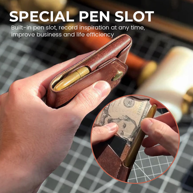 Vintage lommebok i skinn