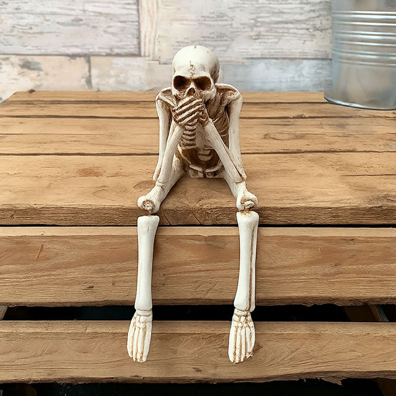 🎃 Skjelettpynt - Se ingen ondskap, hør ingen ondskap, snakk ingen ondskap