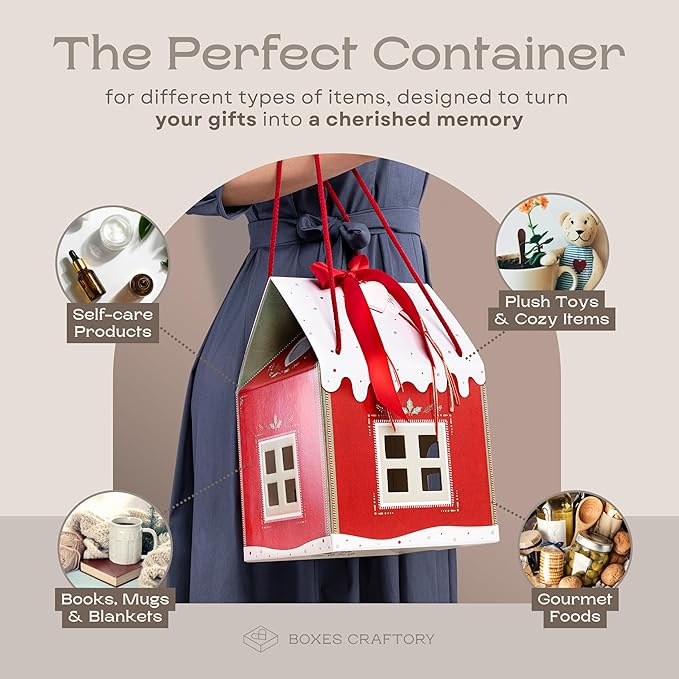 Betoverd kersthuisje geschenkdoos