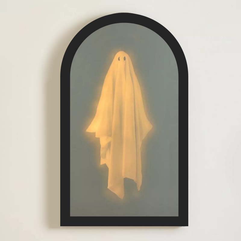 👻Halloween spøkelse holografisk speilornament