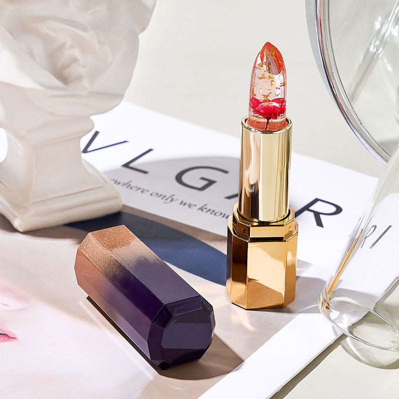 🌸Fargeendrende geléblomst-leppestift💋