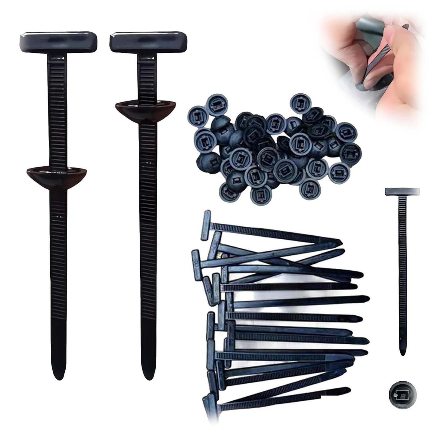 Nylon universal kabelbinder med spenne