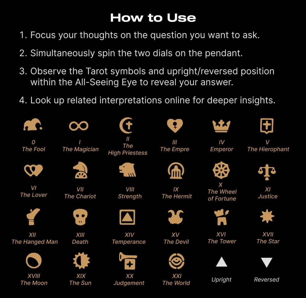 🔥SIDSTE DAG 49% OFF👁️‍🗨️Handmade Tarot Vision anheng: Koble deg til kosmisk visdom når som helst