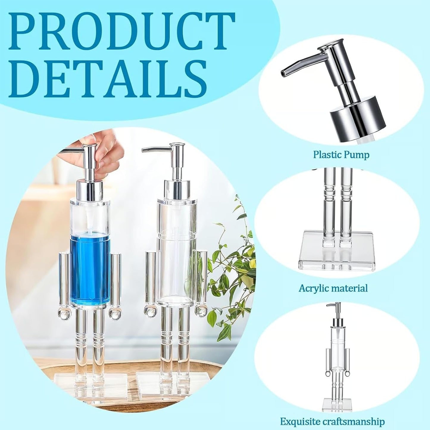 Klar akryl nøtteknekker såpedispenser