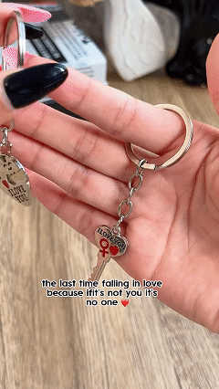 💞Søt hjerteformet nøkkelring nøkkelring par nøkkelring par nøkkelring smykke tilbehør gav