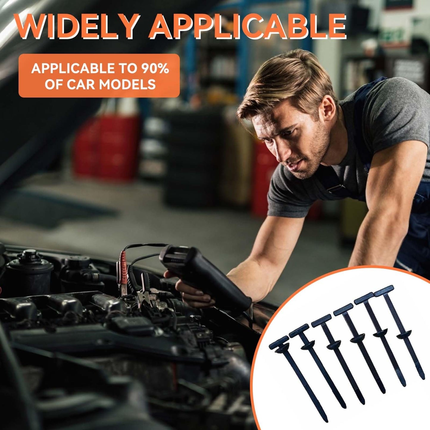 Nylon universal kabelbinder med spenne