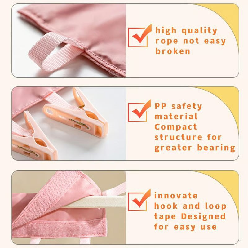 Bærbare Reiseklemmer For Tørking Av Klesvask For Srypptørking Og Lufting