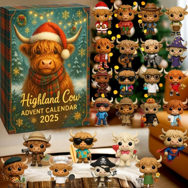Highland Cow Adventskalender 2025 🐮🎄--24 dager med overraskelser