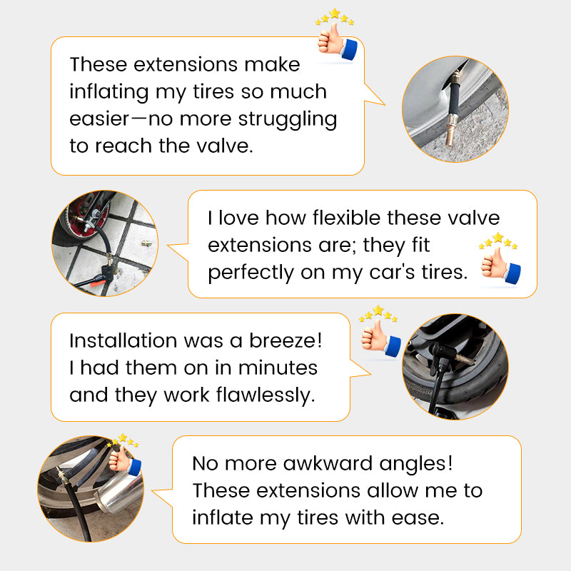 Universell fleksibel dekkventilforlengelse