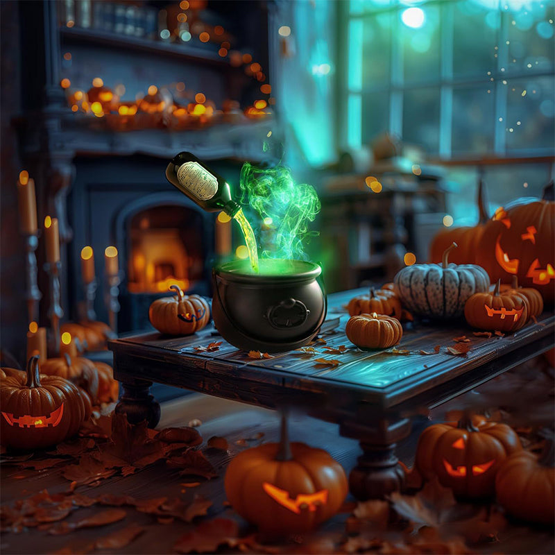 🎃Halloween-dekorasjon Magisk flyteflaske og diffusor - svart flaggermusheksekrukke🦇🧙‍♀️